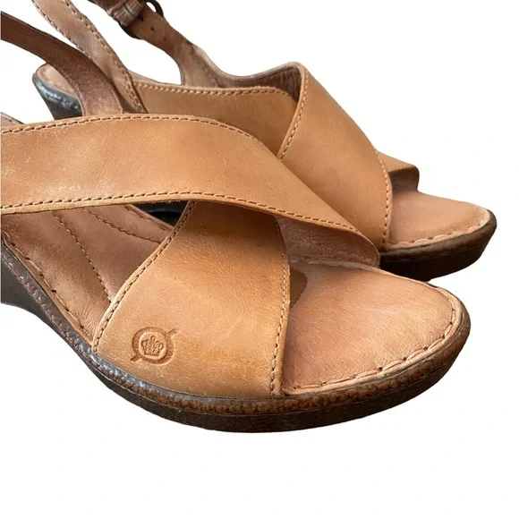 Born Ashley Cross-Strap Wedge Sandals - Picture 7 of 7